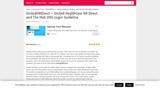 
UnitedHRDirect – United HealthCare HR Direct and The Hub ...
