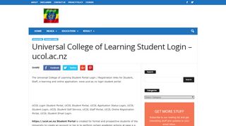 
                            8. Universal College of Learning Student Login - ucol.ac.nz ... - Ucol Portal
