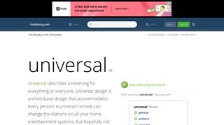 
                            1. universal - Dictionary Definition : Vocabulary.com - Universalhidef Sign In