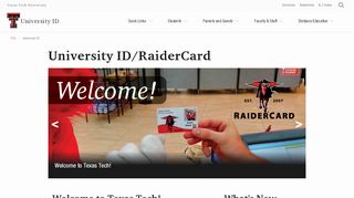 
                            8. University ID/RaiderCard | University ID | TTU - Lubbock