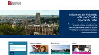 
                            7. University of Bristol Tendering Portal - Bristol Portal