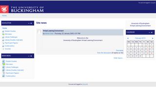 
                            3. University of Buckingham Virtual Learning Environment - University Of Buckingham Portal