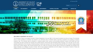 
                            3. University of Calicut - Calicut University Online Registration Portal