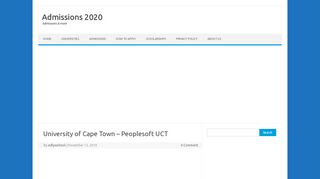 
                            7. University of Cape Town - Peoplesoft UCT - Admissions 2020 - Uct Peoplesoft Student Portal