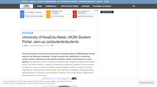 
                            6. University of KwaZulu-Natal, UKZN Student Portal: ukzn.ac.za ... - Ukzn Student Central Portal