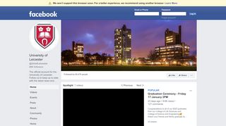 
                            14. University of Leicester - Home | Facebook - Leicester Uni Email Portal