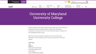 
                            5. University of Maryland University College – CLEP – The ... - Umuc Clep Sign Up