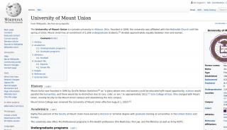 
                            3. University of Mount Union - Wikipedia - Portal Mountunion Edu