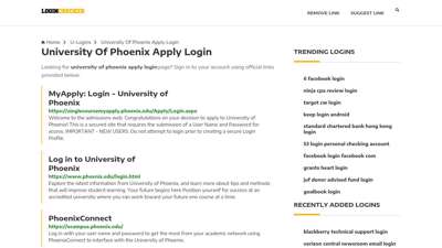 University Of Phoenix Apply Login — Sign In to Your Account