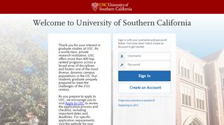 
                            15. University of Southern California | Applicant Login Page Section - Usc Mail Portal