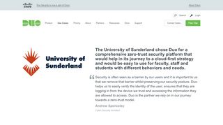 University of Sunderland: Duo Case Study | Duo Security - University Of Sunderland London Campus Portal