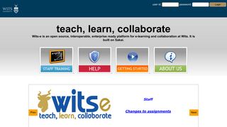 
                            6. University of the Witwatersrand - Wits-e : Gateway : Welcome