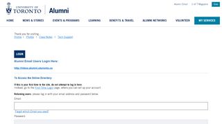 
                            6. University of Toronto - Alumni Email Signup Form – Alumni ... - Uoft Webmail Portal