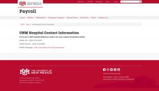 
                            4. UNM Hospital Contact Information :: Payroll | The University of New ... - Unmh Employee Portal