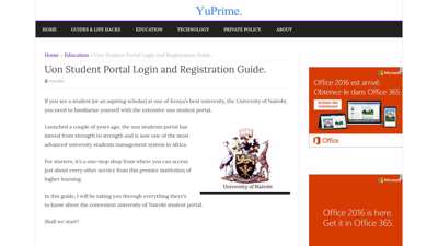 
                            7. Uon Student Portal Login and Registration Guide.