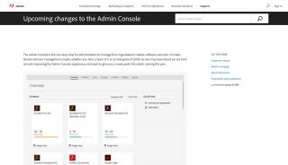 
                            4. Upcoming changes to the Admin Console - Adobe Help Center - Adobe Admin Portal