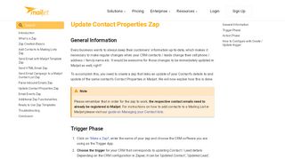 
Update Contact Properties Zap - CRM Integration via Zapier  

