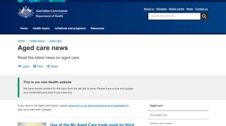 Update on My Aged Care | Ageing and Aged Care - Carestream Service Portal