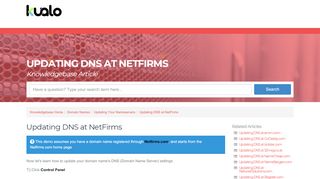 
                            7. Updating DNS at NetFirms - Kualo Limited - Netfirms Sign In