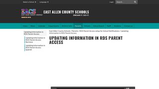 
Updating Information in RDS Parent Access - East Allen ...
