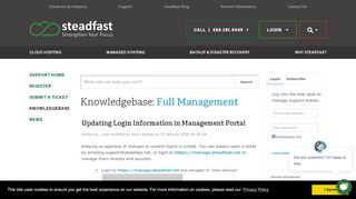 
                            4. Updating Login Information in Management Portal | Steadfast - Steadfast Portal