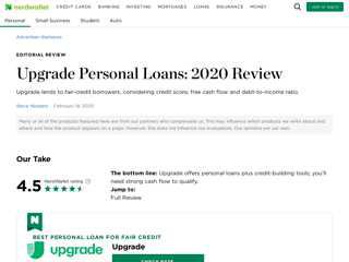 
                            2. Upgrade Personal Loans: 2020 Review - NerdWallet