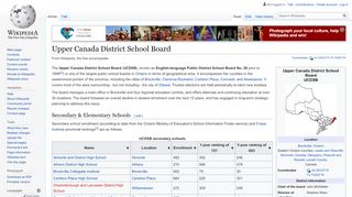 
                            11. Upper Canada District School Board - Wikipedia - Www Ucdsb On Ca Portal