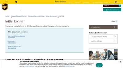 UPS CampusShip: Initial Log-In - United States