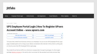 
UPS Employee Portal Login | Register UPsers Account Online ...   
