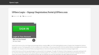 
                            6. Upsers Login - Upsers Employee Login - Upsers Mobile Portal