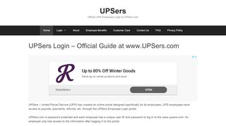 
                            1. UPSers – Official UPS Employees Login at UPSers.com - Upsers Com Employee Portal Portal
