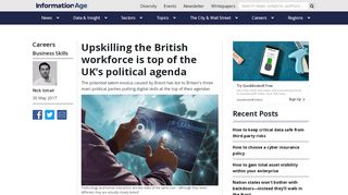 Upskilling the British workforce is top of the UK's political agenda - Devere Upskill Login