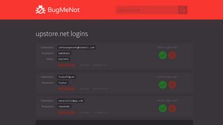 
upstore.net passwords - BugMeNot  
