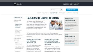 Urine Drug Testing Services - Alere Toxicology - Alere Toxicology Portal