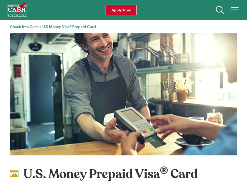 
                            2. U.S Money Visa® Prepaid Card - Check Into Cash