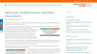 
                            3. USA Funds' Life Skills Courses: One Million Times Worth It ... - Usa Funds Life Skills Portal