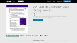 
                            6. USA Funds Life Skills Student Guide - Harding University - Usa Funds Life Skills Portal