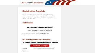 
                            3. USA Grant Application User Account Info - Usa Grant Applications Portal