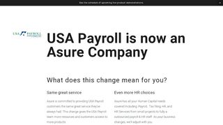 
USA Payroll — HR Software & Consulting - Asure Software
