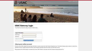 USAC - Log on to your account