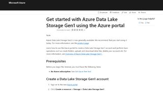 
                            6. Use Azure portal to get started with Azure Data Lake Storage Gen1 ... - Adls Portal