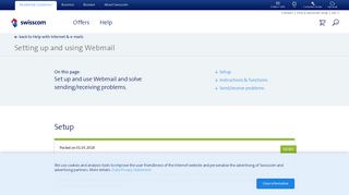 
                            3. Use Bluewin webmail - Help | Swisscom - Bluewin Email Portal Page