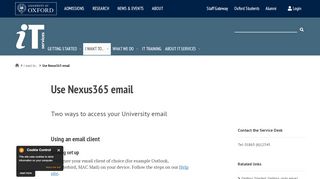 
                            6. Use Nexus365 email - IT Services - University of Oxford - Oucs Nexus Email Portal