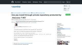 
                            7. Use pip install through private repostiory protected by ... - GitHub - Pip Secure Portal
