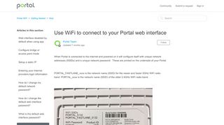 
                            1. Use WiFi to connect to your Portal web interface – Portal WiFi - Portal Wifi Web Interface