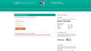 
                            2. Useful Information - Online Customer Portal - Debenhams Car Insurance Portal