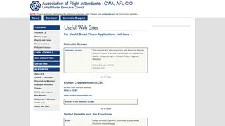 
                            7. Useful Web Sites - AFA United MEC - United Intranet Login Employee Res