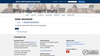 
                            2. User account | BYU Independent Study - Elearn Byu Edu Portal