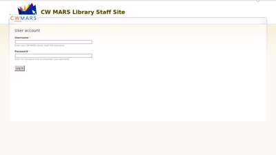 
                            4. User account CW MARS Library Staff Site