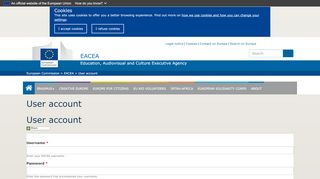 User account | EACEA - Erasmus Participant Portal Portal